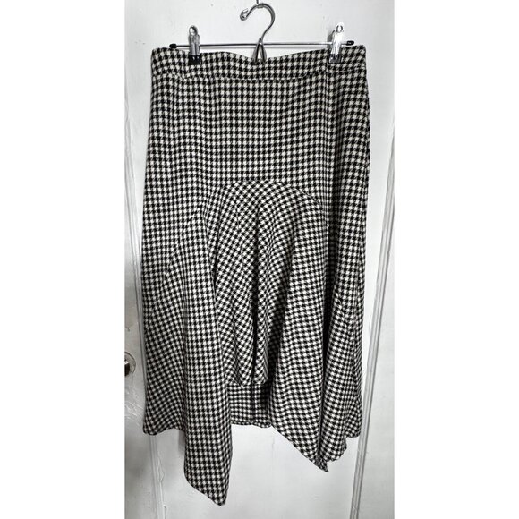Houndstooth Skirt 7th Avenue Design Studio New York & Company Black & White Med - Picture 1 of 8